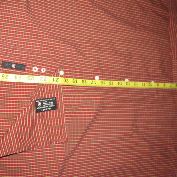 Victorinox LS Checkered Button Shirt Mens MEDIUM - Picture 7 of 8